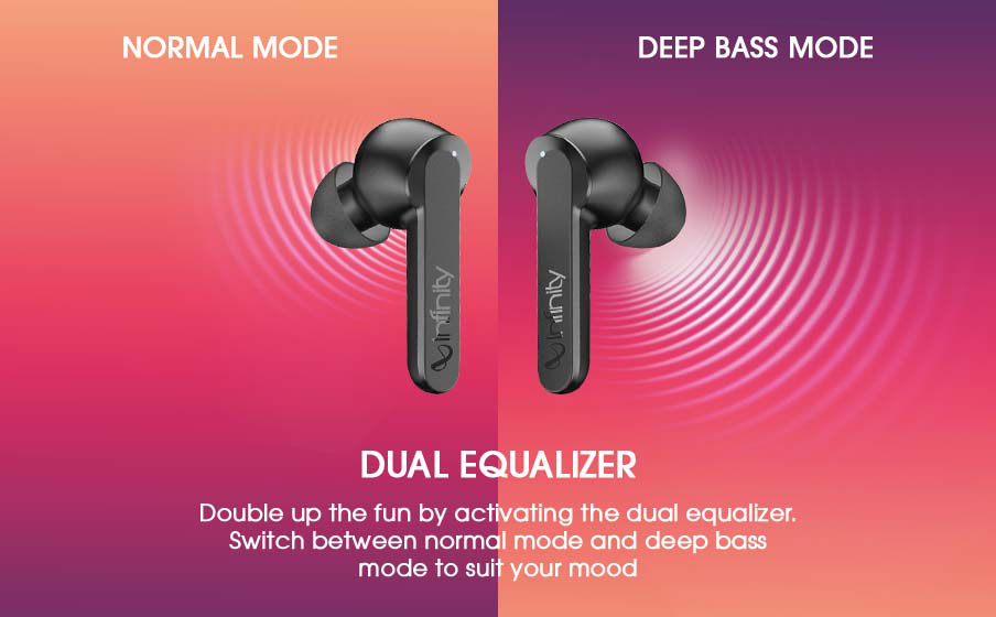 Infinity Spin 100 Dual EQ: Normal Mode, Deep Bass Mode - Image